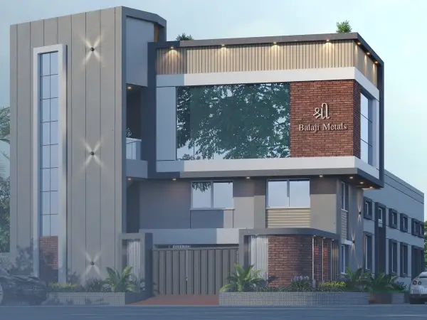 Shree Balaji Metal factory's elevation plan